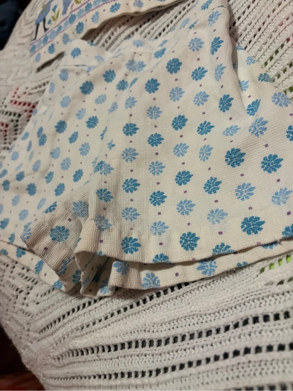 VTG 2 Piece Girls Matching Skirt Set Cotton Blend Woven Handmade Cat Boutique